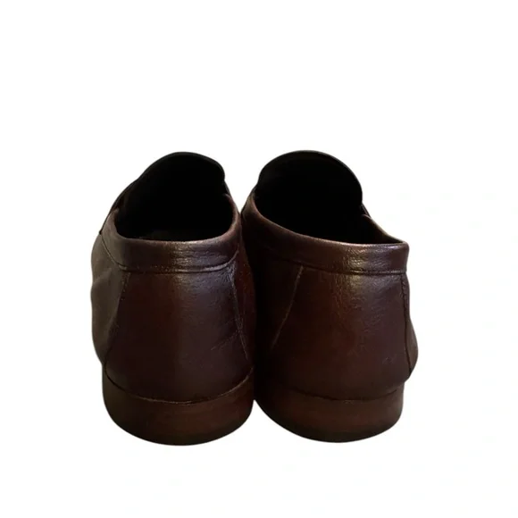 Prada Mens Classic Brown Leather Slip On Shoes